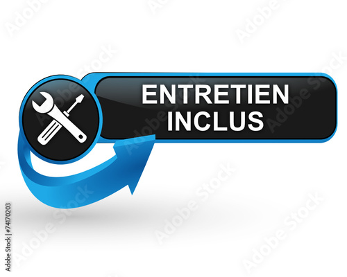 entretien inclus sur bouton web design bleu