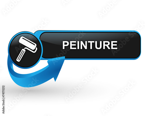 peinture sur bouton web design bleu