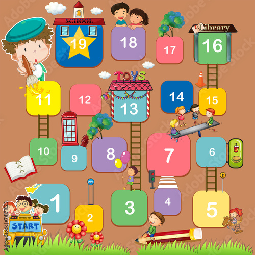 A boardgame with numbers