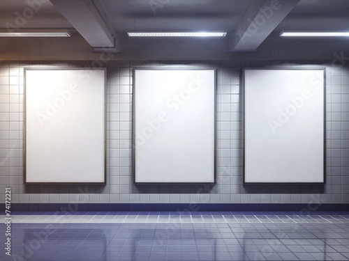 white blank billboard poster indoor © bestpixels