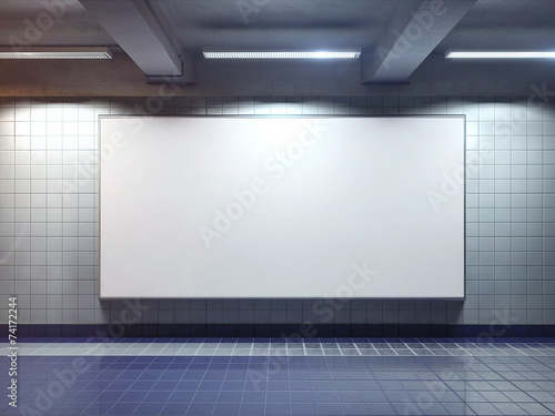 white blank billboard poster indoor photo