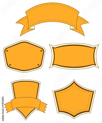 Empty orange templates