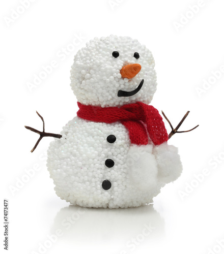 Snowman in red scarf © Valentina R.