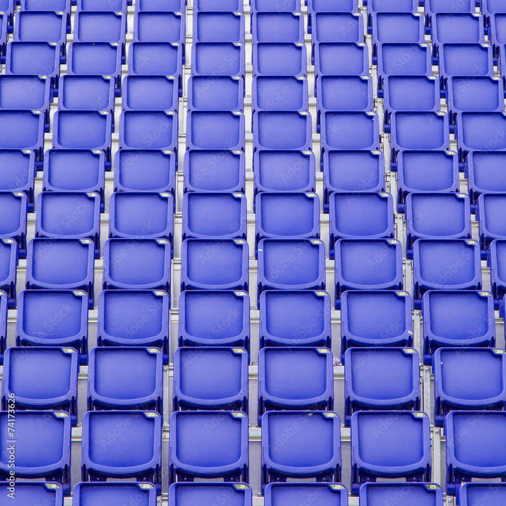 Fototapeta premium Blue seat in sport stadium