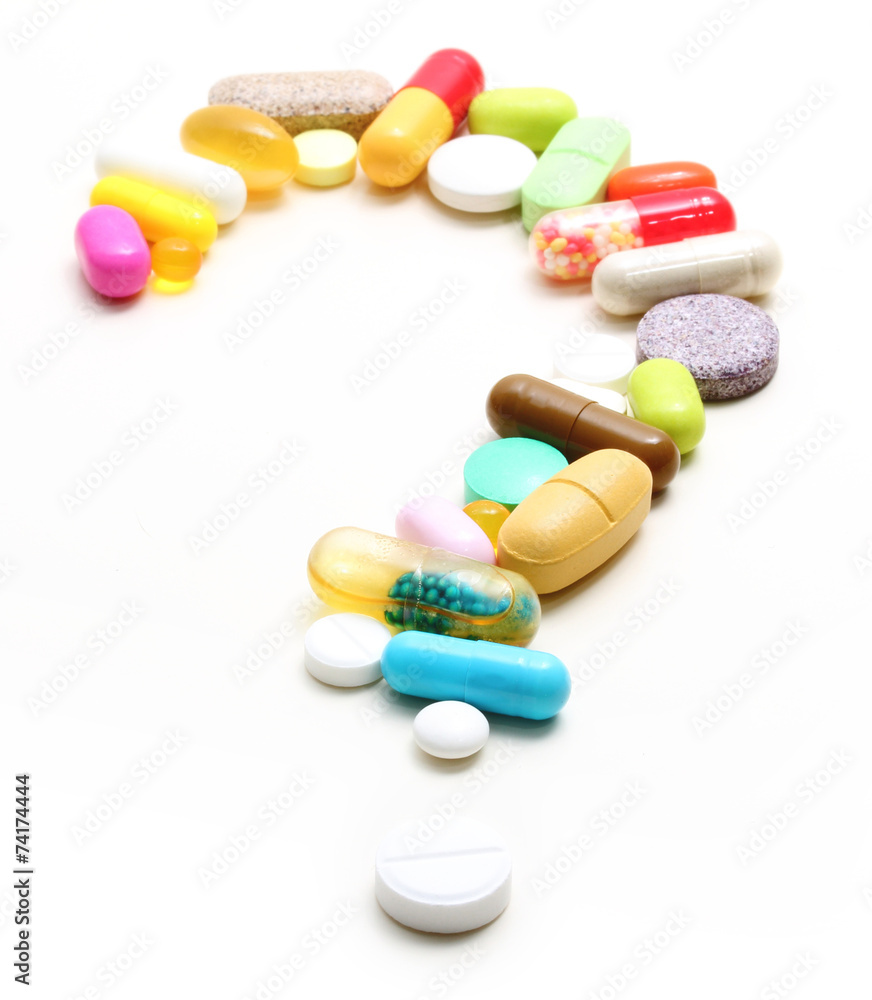 Question sign from pills Question sign from pills