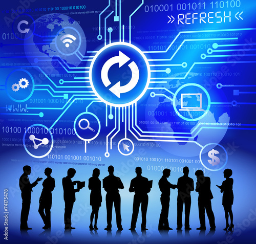 Vector of Business People Discussing about Recycling