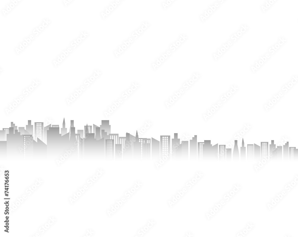 Obraz premium city on white background