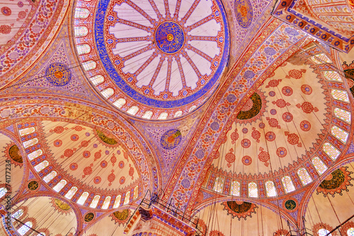 Wallpaper Mural Blue mosque interior in Istanbul Turkey Torontodigital.ca