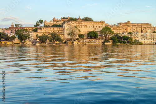 City Palace and Pichola lake in Udaipur  Rajasthan  India