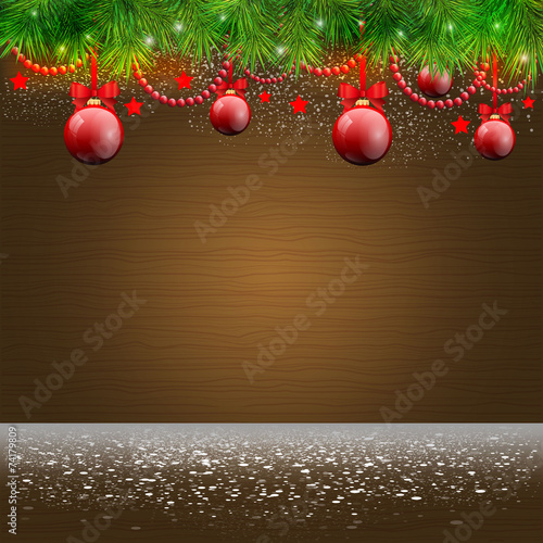 Christmas & New Year background image in vector