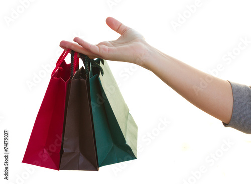hand holding bags