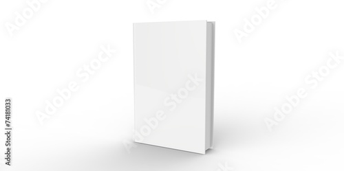 white Book cover isolated on plain background