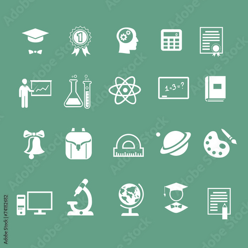 school signs, icons, vector
