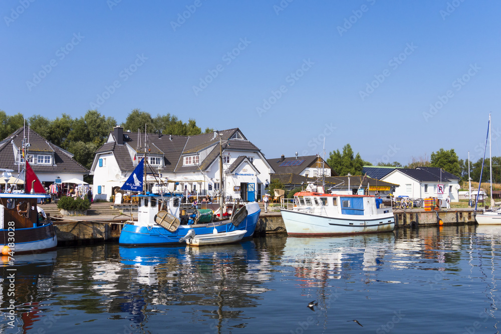 Hafen von Vitte auf Hiddensee