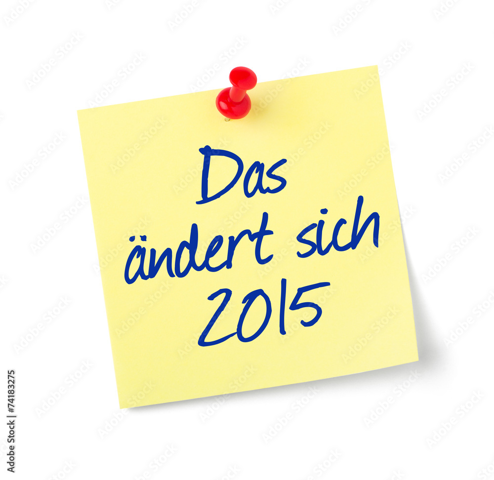 Notizzettel - Das ändert sich 2015 Notizzettel - Das ändert sich 2015