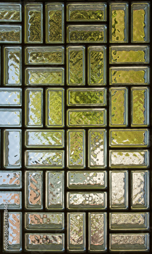 Glass brick wall