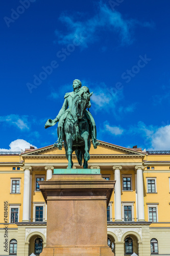 Statue  king Carl Johan XIV in Oslo