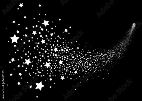 Sternschnuppe, schwarzer Hintergrund, falling Star, black, BG