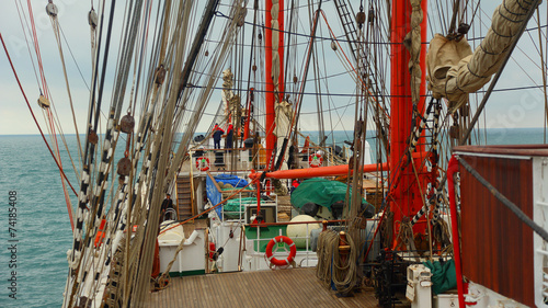 Konstfotografi Background -   old sailing ship rigging