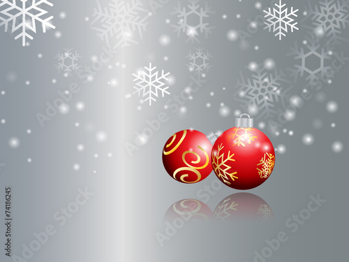 christmas background with baubles