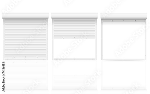 rolling shutters vector illustration