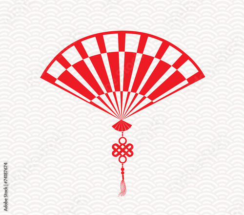 Chinese folding fan means