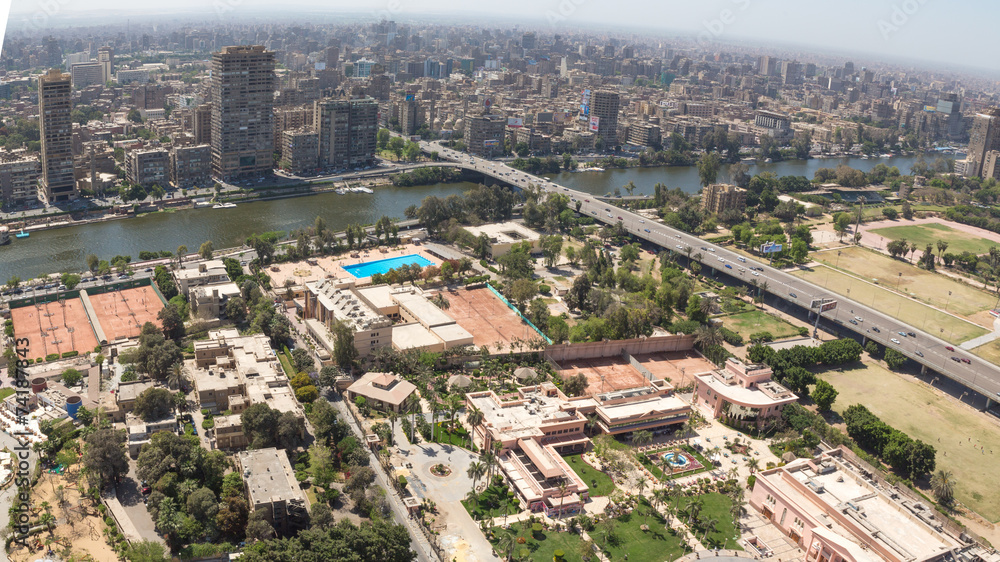 Fototapeta premium Aerial view of Cairo