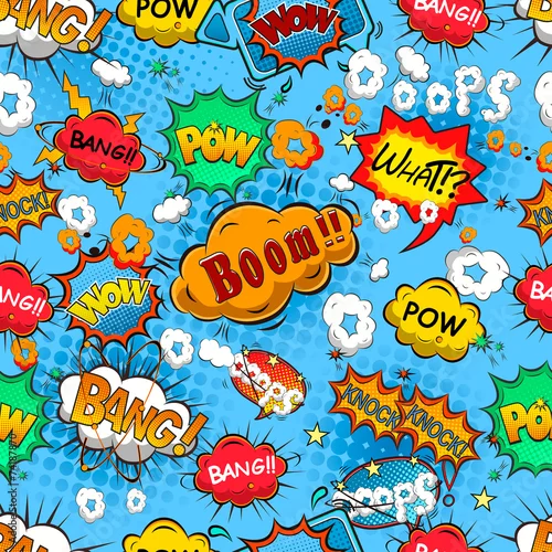 Tapety Komiks dymki wektor wzór