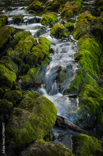 narrow stream of waterfall