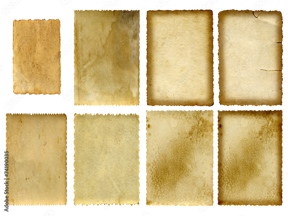 Fototapeta premium Old vintage paper banners set