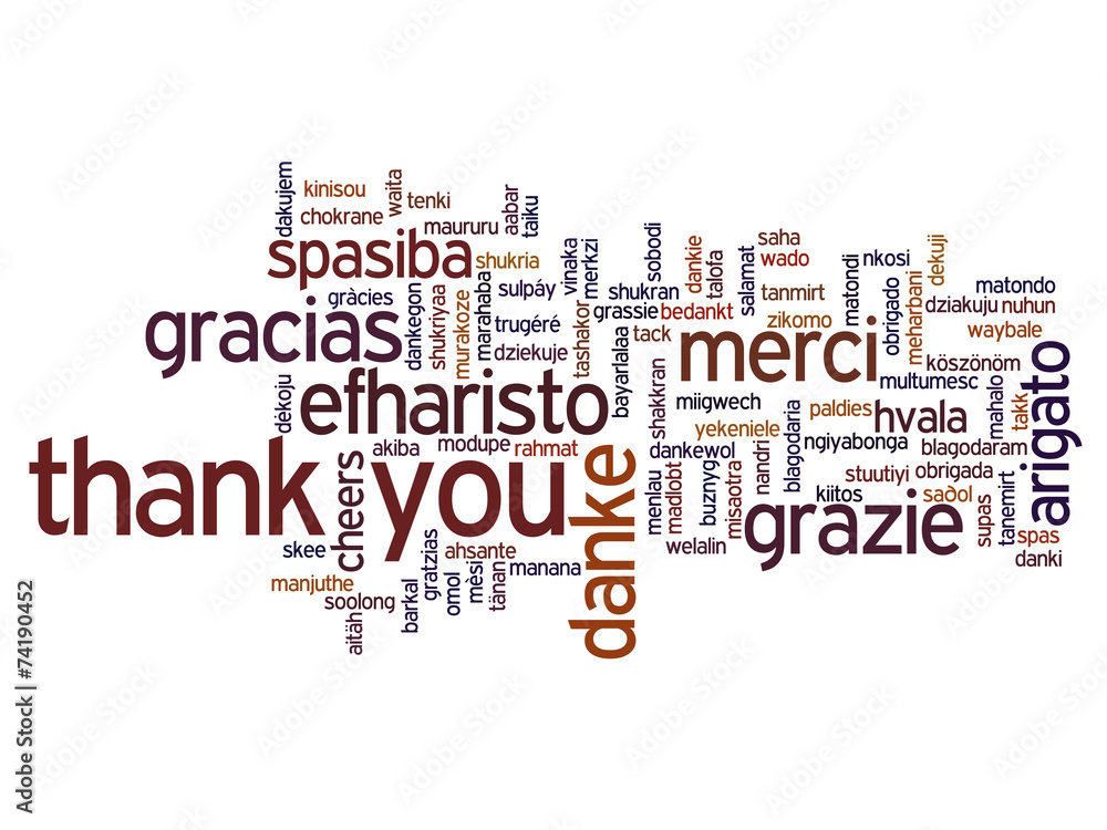 Conceptual thank you word cloud