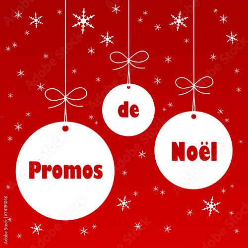 Bouton "Promos de Noël" (joyeuses fêtes bannière joyeux)