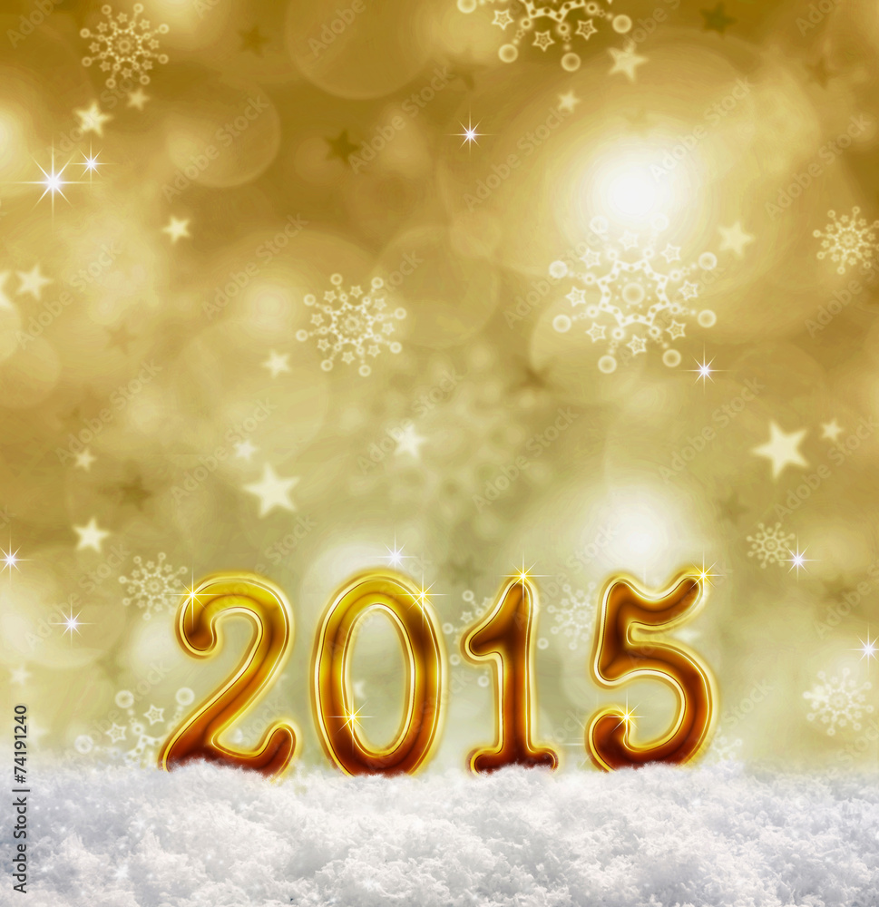 Golden new year 2015 backgound . Golden new year 2015 backgound .