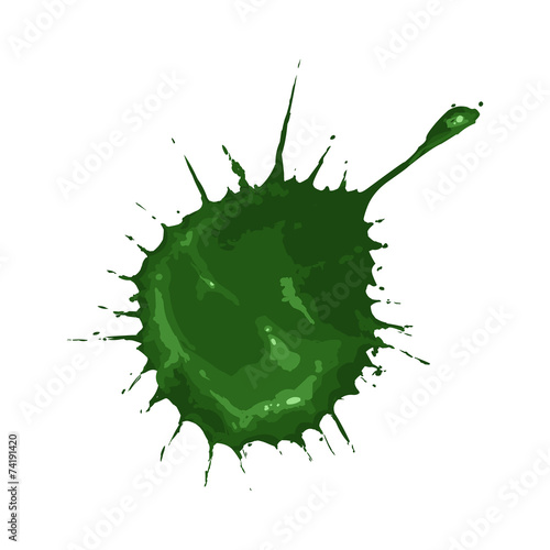 Vector Single Green Paint Spot
