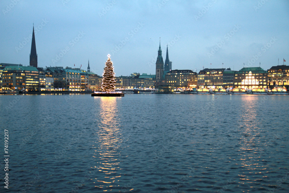 Binnenalster vor Weihnachten