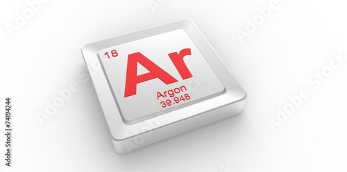 Ar symbol 18 for Argon chemical element of the periodic table © hreniuca
