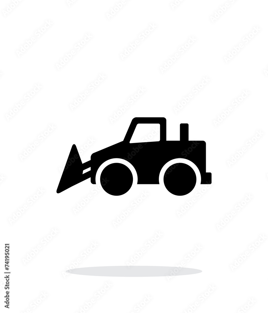 Bulldozer simple icon on white background. Bulldozer simple icon on white background.