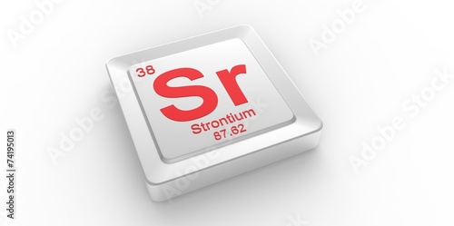 Sr symbol 38for Strontium chemical element of the periodic table © hreniuca