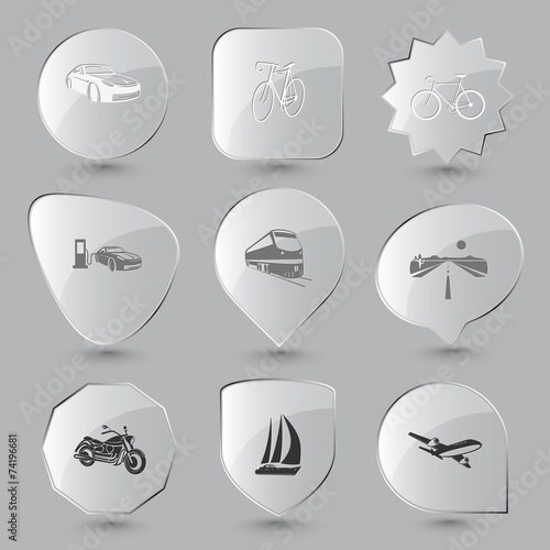 airliner, yacht, motorcycle, road, train, car fueling, bicycle.