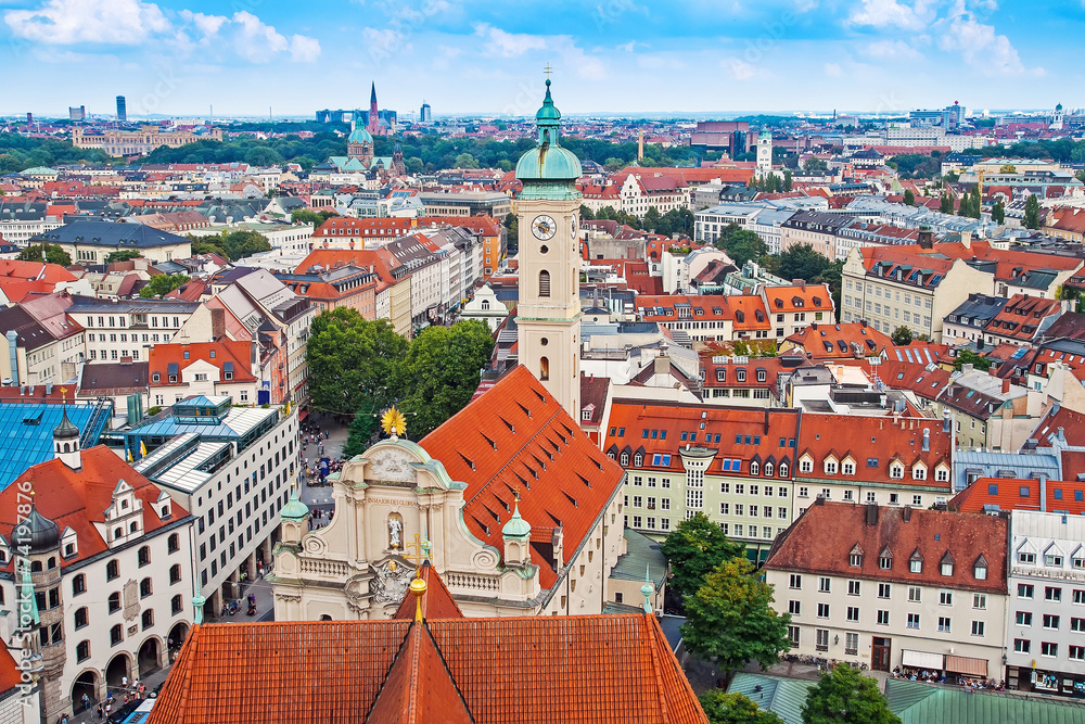 Fototapeta premium Church of holy spirit in Munich, Bavaria, Germany