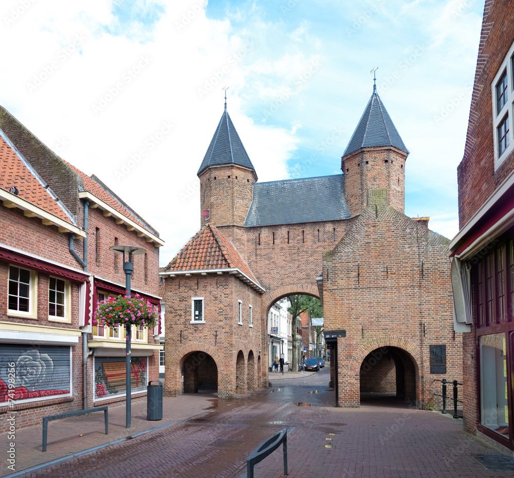 city gate in amersfoort, netherlands