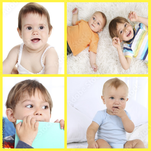 Cute little children collage