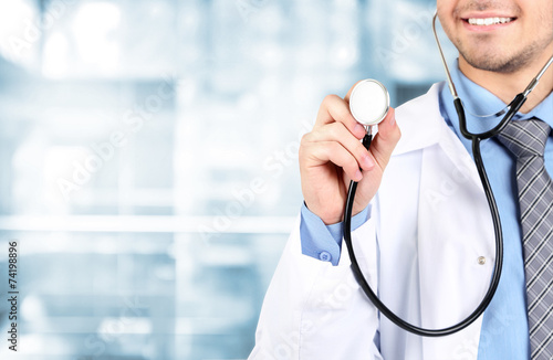 Male Doctor on hospital bac...