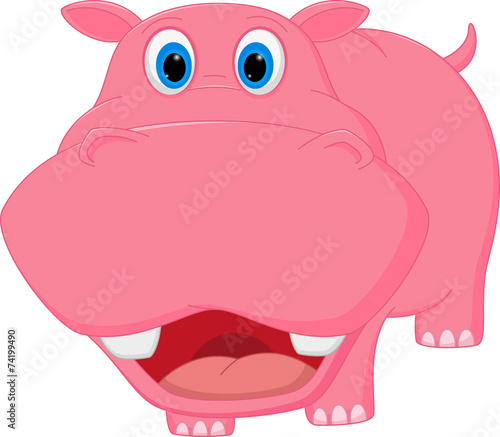 Cute hippo cartoon
