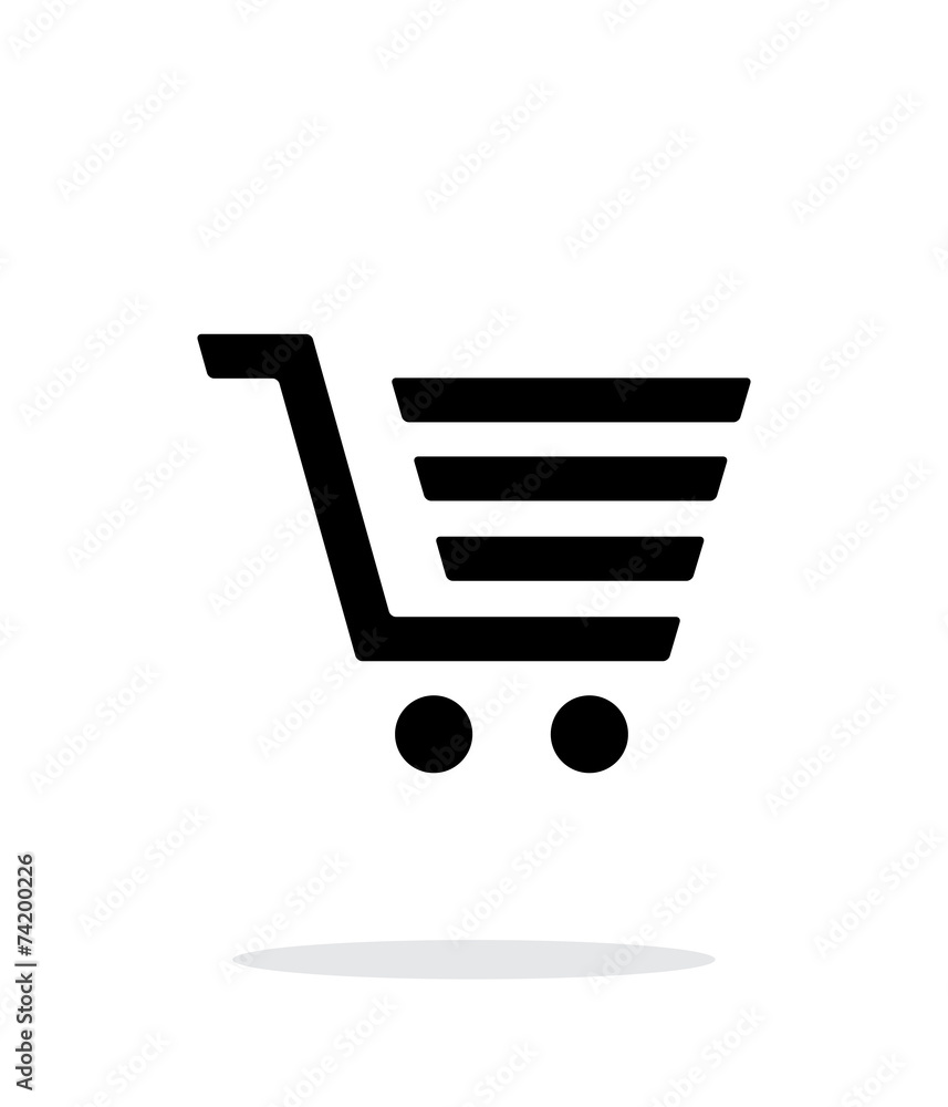 Shopping cart, trolley simple icon on white background. Shopping cart, trolley simple icon on white background.