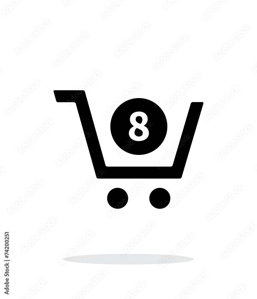 Shopping cart simple icon on white background. Shopping cart simple icon on white background.