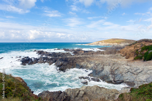 Newquay coast Cornwall England UK at Little Fistral and Nun Cove