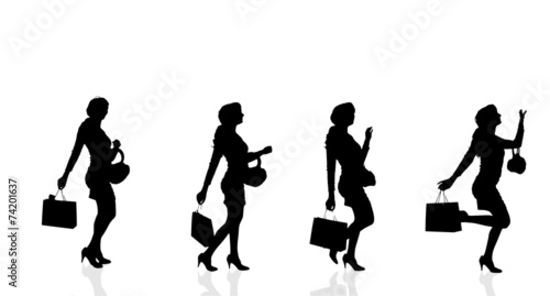 Vector silhouette of a woman.