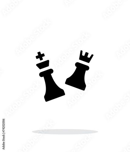 Chess attack simple icon on white background.