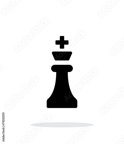 Chess King simple icon on white background. photo